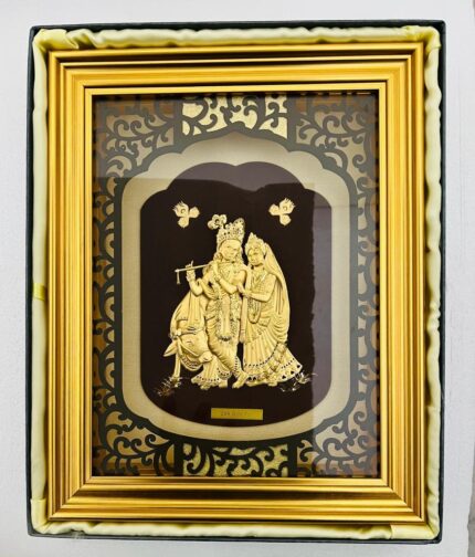 Radha Krishna 24K Gold Leaf Frame